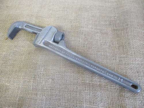 Very Rare Vintage National Tool #14 "Bobbejaan" Spanner  1/4"- 2" Pipe    Mid 1900's    Canada
