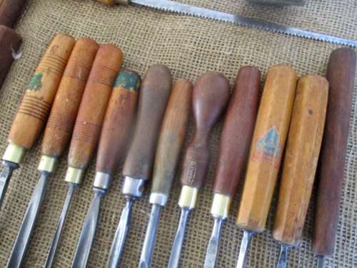 Incredible Large Collection Of Good Quality Vintage Wood Carving Chisels