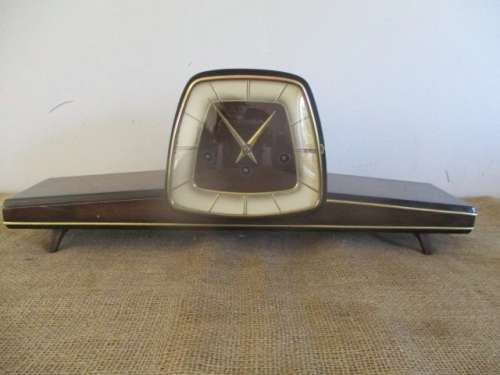 Very Collectable And Beautiful Vintage German Made Hermle Mantel Clock With Key       Approx 1950's