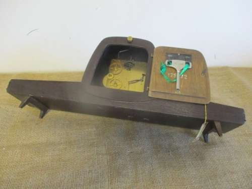 Very Collectable And Beautiful Vintage German Made Hermle Mantel Clock With Key       Approx 1950's