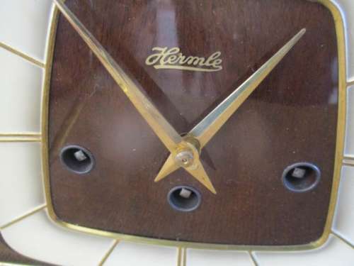 Very Collectable And Beautiful Vintage German Made Hermle Mantel Clock With Key       Approx 1950's