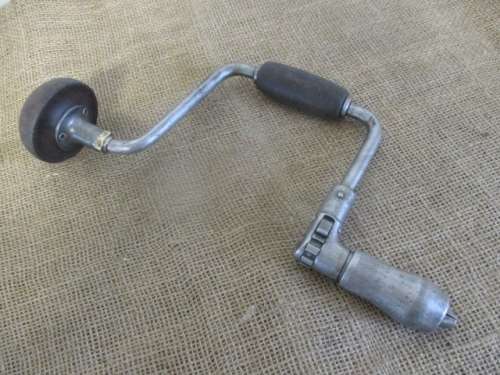 Very Rare Antique Stanley Rule & Level Co No 975 10inch Hand Brace Drill   Made In Great Britain