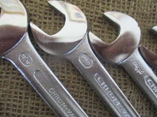 One Set Of Six German Quality Combination Open End And Ring Spanners  3/8" - 3/4" AF   MIB   Germany