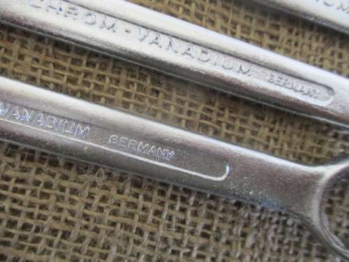One Set Of Six German Quality Combination Open End And Ring Spanners  3/8" - 3/4" AF   MIB   Germany