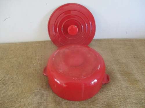 Lifetime Cast Iron Enamel Coated Flat Bottom Pot
