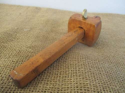 Real Nice Vintage 6" Carpenters Wood Working Scribe With Solid Brass Screw And Inserts
