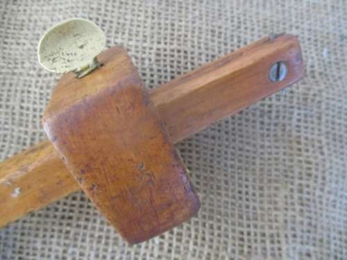 Real Nice Vintage 6" Carpenters Wood Working Scribe With Solid Brass Screw And Inserts