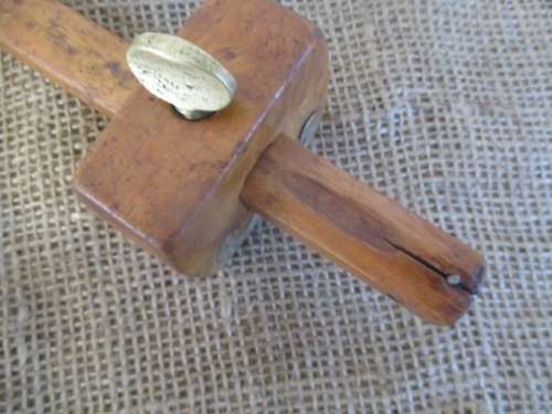 Real Nice Vintage 6" Carpenters Wood Working Scribe With Solid Brass Screw And Inserts