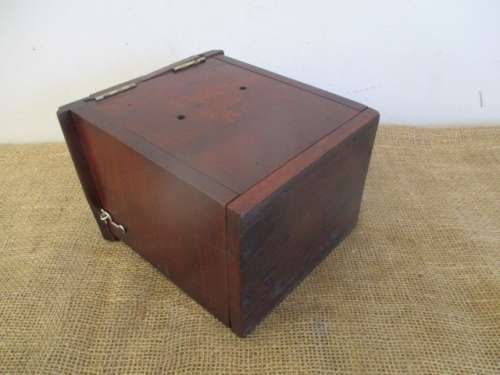 Very Characterful Antique Wooden Church Offering Box From An Old Church In The Early 1900's