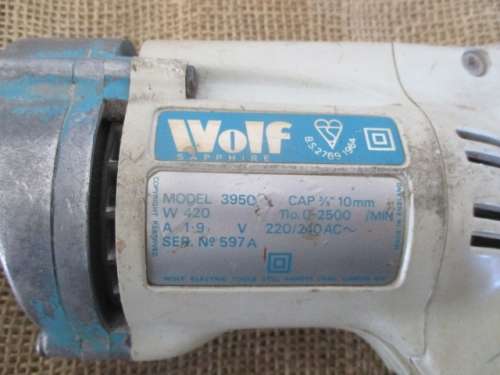 Vintage Wolf Sapphire Model 3950 Electric Hand Drill With Chuck Key