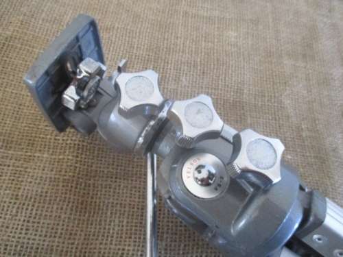 Nice Vintage Velbon VS-3 Ligth Weight Portable Aluminum Camera Tripod With Two Mounts  Japan
