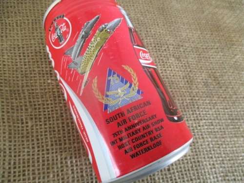 For Somari Bid Only - Sealed 340ml Coca Cola South African Air Force Can 75th Anniversary Int