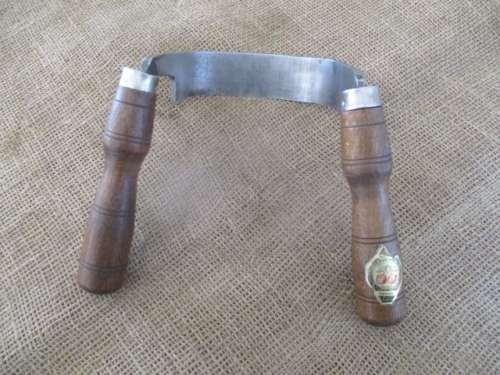 Super Rare Vintage FWB Hirsch Werkzeuge 5" Scorp Curved Draw Knife        Made In West Germany