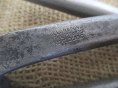 Rare Antique Solid Steel 8" Beech & Pond Blacksmith Tong & 500gr Stainless Steel Blacksmith Hammer