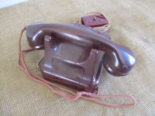 Beautiful Vintage Bakelite SK 1952 OPT W. Nr. 5760/1 Rotary Dail Telephone    Austria   Mid 1900's