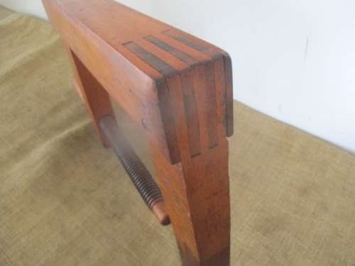 Very Rare Gigantic Vintage Carpenter's Wooden G-Clamp