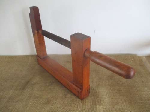 Very Rare Gigantic Vintage Carpenter's Wooden G-Clamp