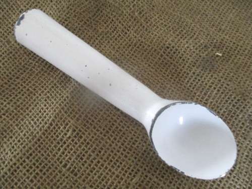 Two Rare Vintage Ice Scream Scoops  - One Metal & One An Old Fashioned Enamel