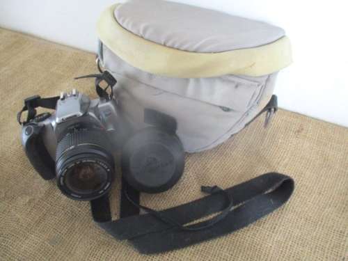 For Quintun Bid Only - Vintage Canon EOS Rebel K2 Camera With Attached Canon Zoom Lens EF 28 - 80mm