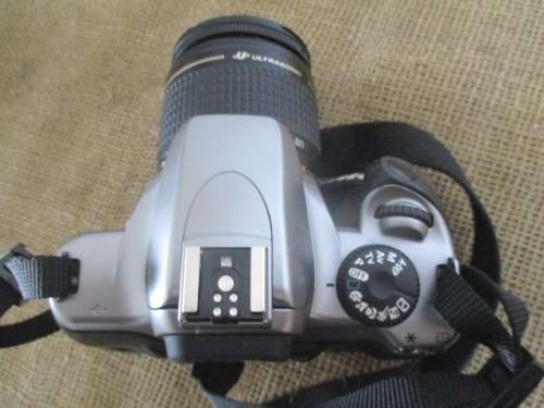For Quintun Bid Only - Vintage Canon EOS Rebel K2 Camera With Attached Canon Zoom Lens EF 28 - 80mm