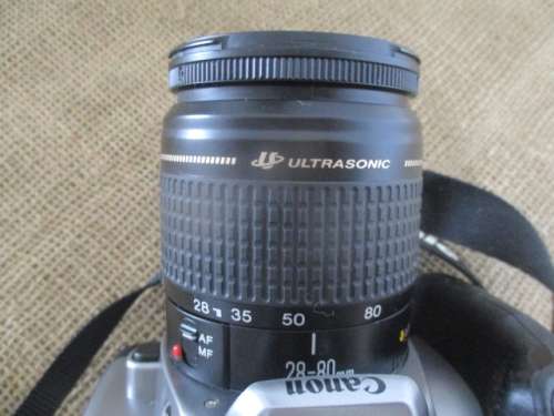 For Quintun Bid Only - Vintage Canon EOS Rebel K2 Camera With Attached Canon Zoom Lens EF 28 - 80mm