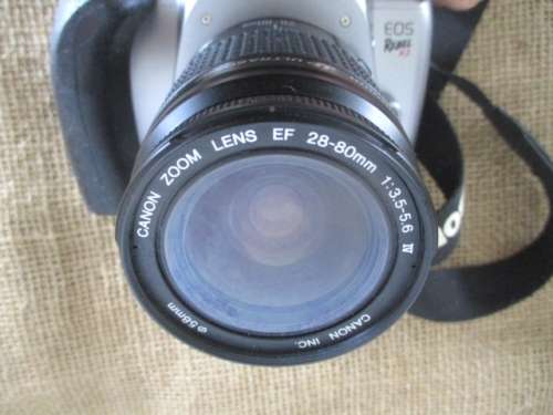 For Quintun Bid Only - Vintage Canon EOS Rebel K2 Camera With Attached Canon Zoom Lens EF 28 - 80mm