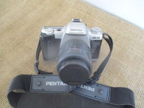 Vintage Pentax MZ - 50 Camera With Attached SMC Pentax - F 1:4 - 5.6 35 - 80mm Lens Plus Film   1997