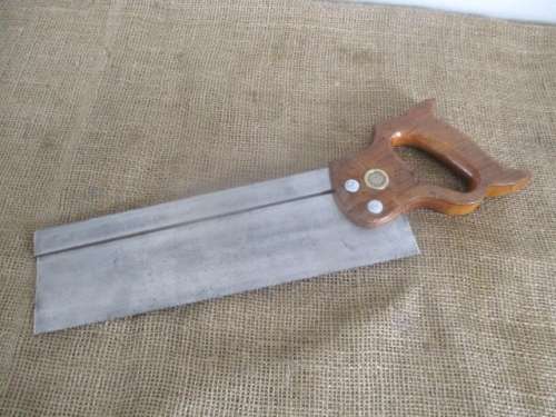 Very Beautiful Vintage Disston 12 Inch Back Saw           Made In USA