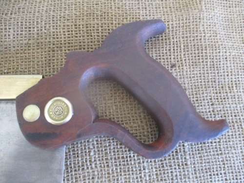 Very Beautiful Vintage Henry Disston & Sons 10 Inch Cast Steel Back Saw           Toronto, Canada
