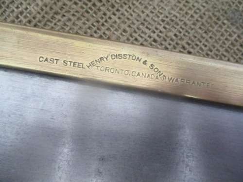 Very Beautiful Vintage Henry Disston & Sons 10 Inch Cast Steel Back Saw           Toronto, Canada