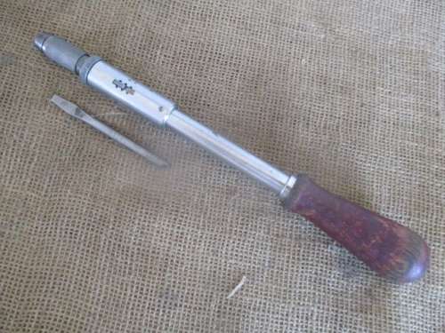 Vintage Stanley "Yankee" 130A Screwdriver With One Bit   By Stanley Tools Ltd   Sheffield   England