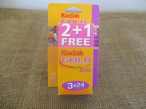 3 x 24 Exp. Kodak Gold 200 Films In Original Packaging