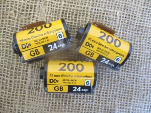 3 x 24 Exp. Kodak Gold 200 Films In Original Packaging