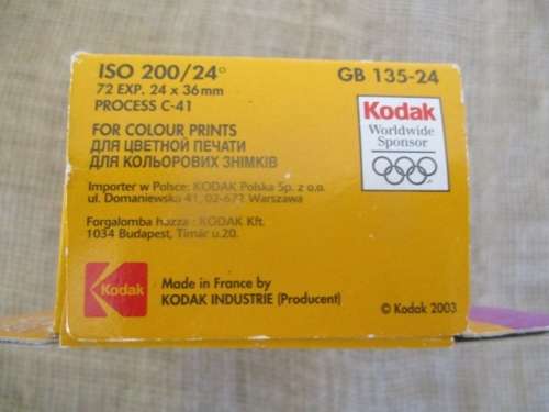 3 x 24 Exp. Kodak Gold 200 Films In Original Packaging