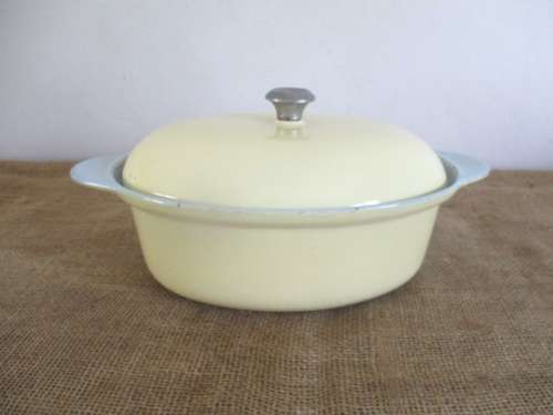 For Real Lifetime Cooking Pleasure.....This Beautiful Enamel Cast Iron Oval Casserole