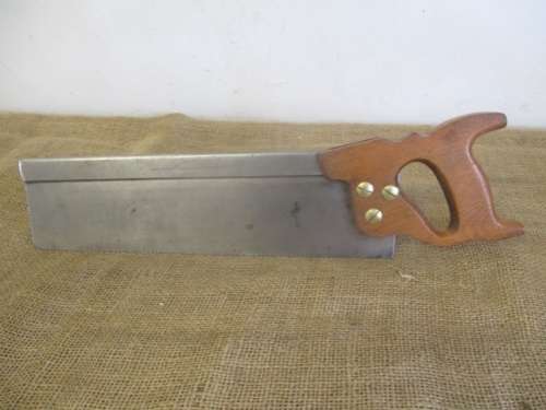 Beautiful Vintage 14" Henry Disston & Sons Cast Steel Back Saw           Made In Toronto, Canada