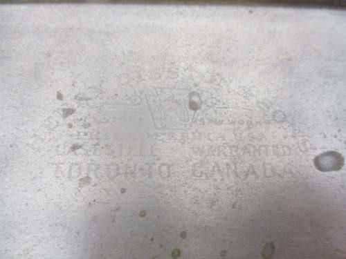 Beautiful Vintage 14" Henry Disston & Sons Cast Steel Back Saw           Made In Toronto, Canada