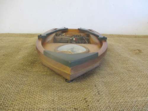 Beautiful Vintage Wall Hanging Fishing Boat Clock With Fine Detail    Working Order