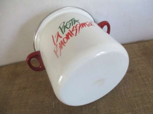 Lovely Complete La Pasta Buonissima Enamel Pasta Pot