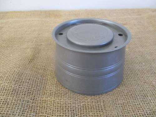 Very Rare And Complete Large Size Antique/Vintage Pewter Inkwell             Made In England