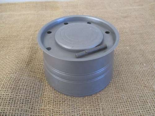 Very Rare And Complete Large Size Antique/Vintage Pewter Inkwell             Made In England