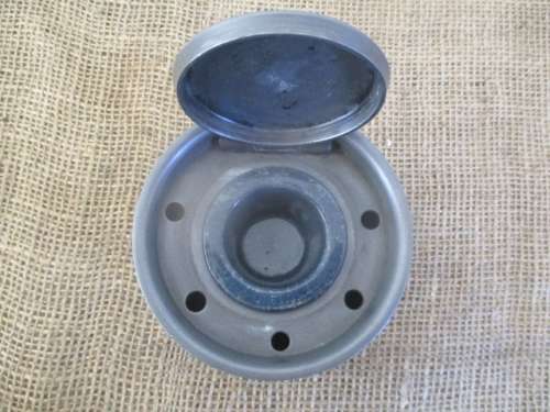 Very Rare And Complete Medium Size Antique/Vintage Pewter Inkwell             Made In England