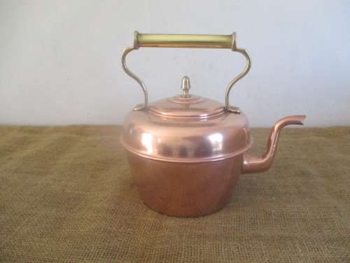 Beautiful Vintage Copper And Brass Coffee Pot