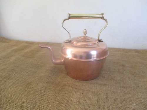Beautiful Vintage Copper And Brass Coffee Pot