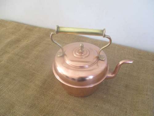 Beautiful Vintage Copper And Brass Coffee Pot