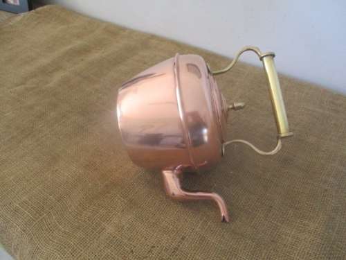 Beautiful Vintage Copper And Brass Coffee Pot