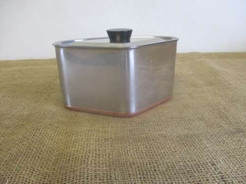 For Nickey's Bid Only -Vintage Pointerware Stainless Steel Triangular Cooking Pot With Copper Bottom