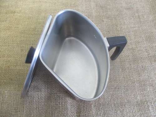 For Nickey's Bid Only -Vintage Pointerware Stainless Steel Triangular Cooking Pot With Copper Bottom