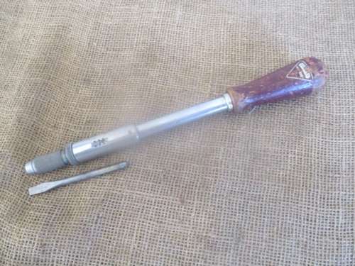 Vintage Stanley "Yankee" 130A Screwdriver With One Bit   By Stanley Tools Ltd   Sheffield   England