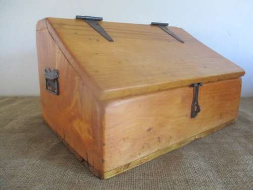 Beautiful And With Great Character Vintage Solid Yellow Wood Bible Box